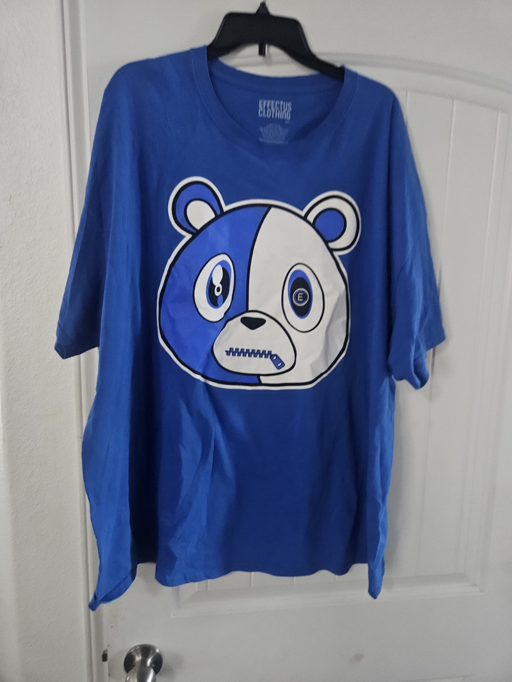 Unbranded Men's Blue Short Sleeve Graphic Bear Tee
